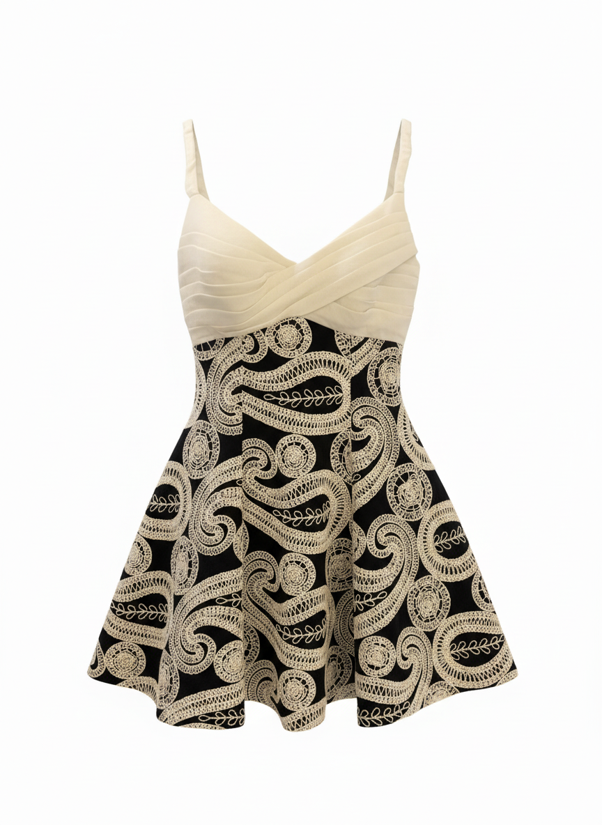 Black and White Lace Dress