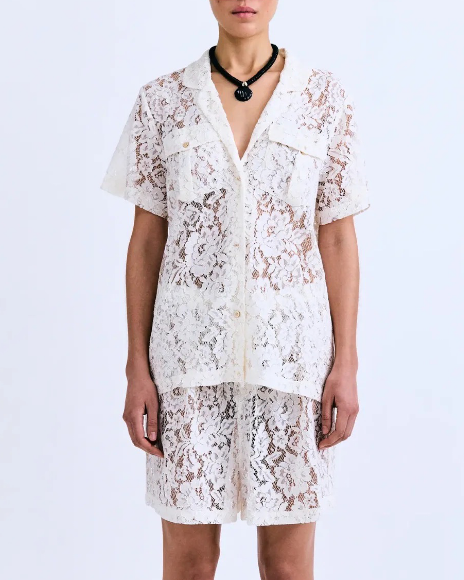 Bridget White Lace Set