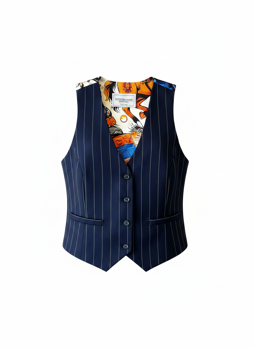 Navy Stripes Vest