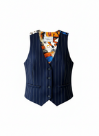 Navy Stripes Vest