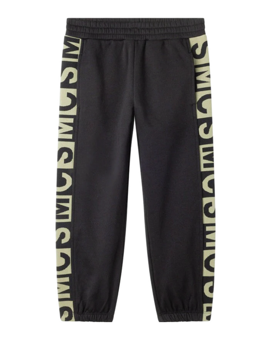 Black Graphic Logo Sweatpants