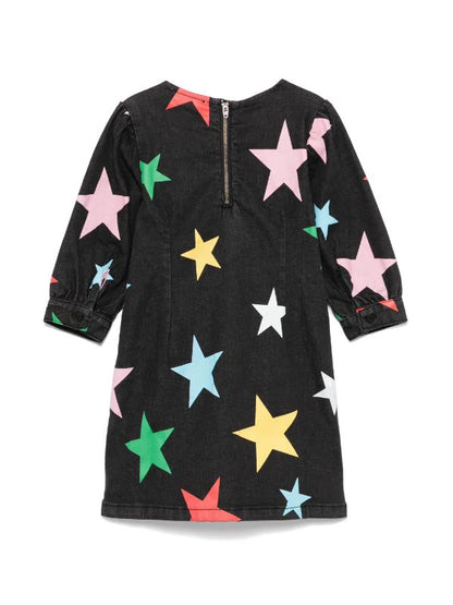 Black Stars Denim Dress