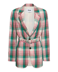 Cotton & Linen Check Blazer