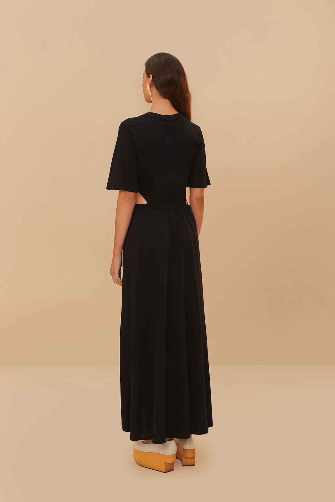 Black Midi Dress Short Sleeve