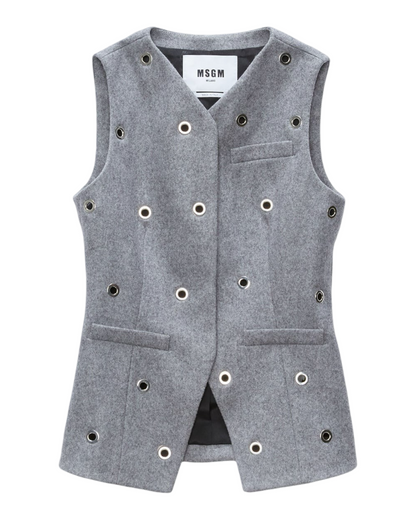 Grey Wool Vest