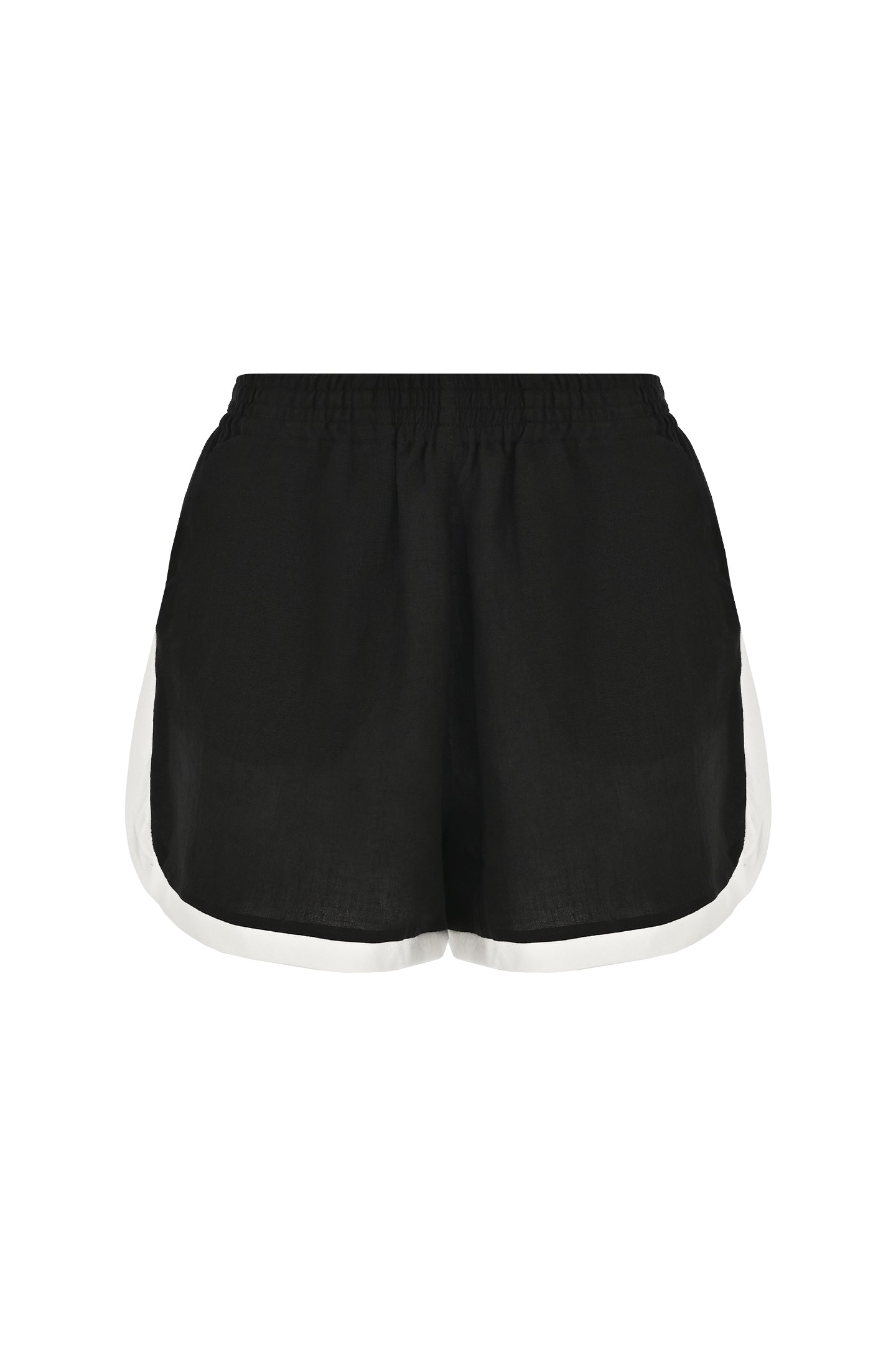 Black Linen Shorts