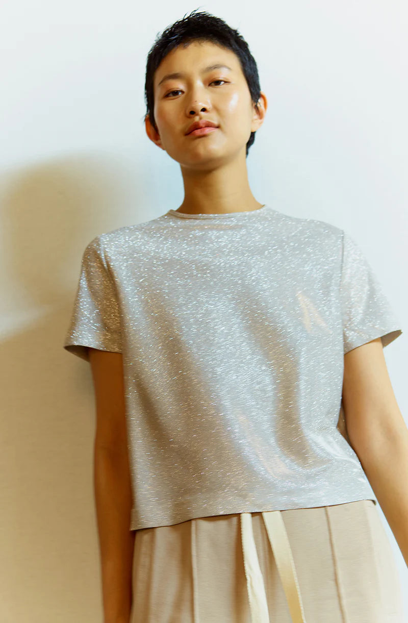 Silver Lurex T-Shirt