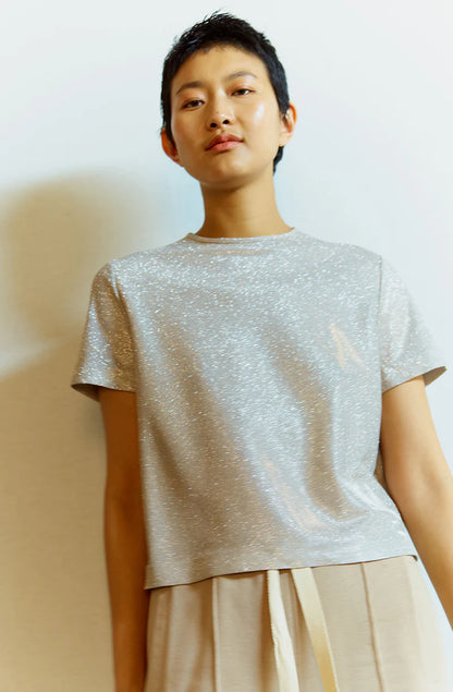 Silver Lurex T-Shirt