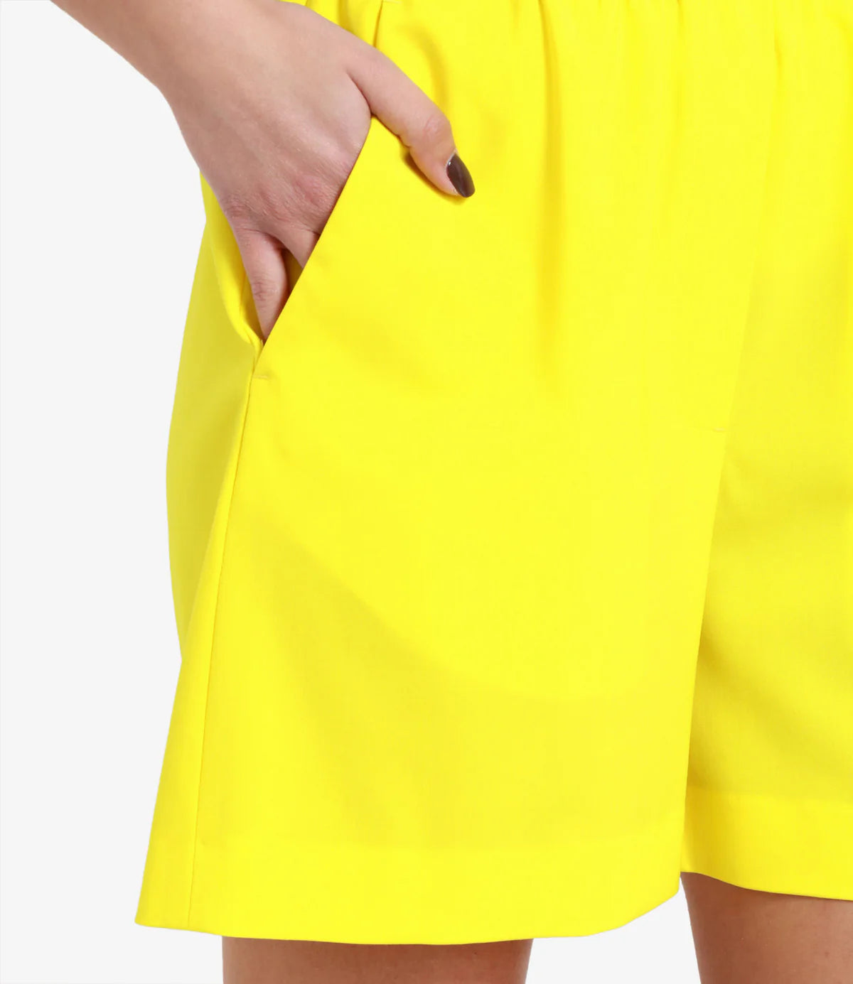 Yellow Waistband Shorts