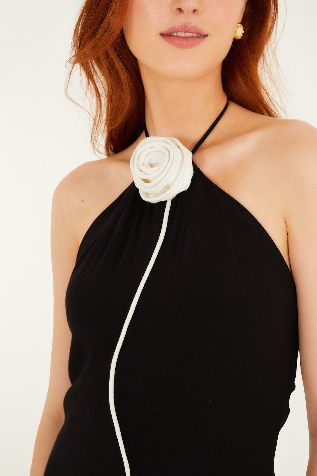 Black And White Flower Mini Dress