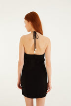 Black And White Flower Mini Dress