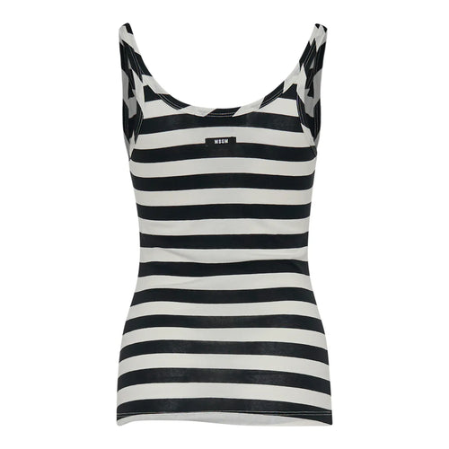 White And Red Striped Jersey Top