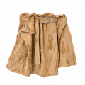 White Frayed Fil Coupe Wrap Mini Skirt.