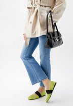 Lime Mesh Ballerina Flats