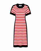 Red Striped Layered Dress