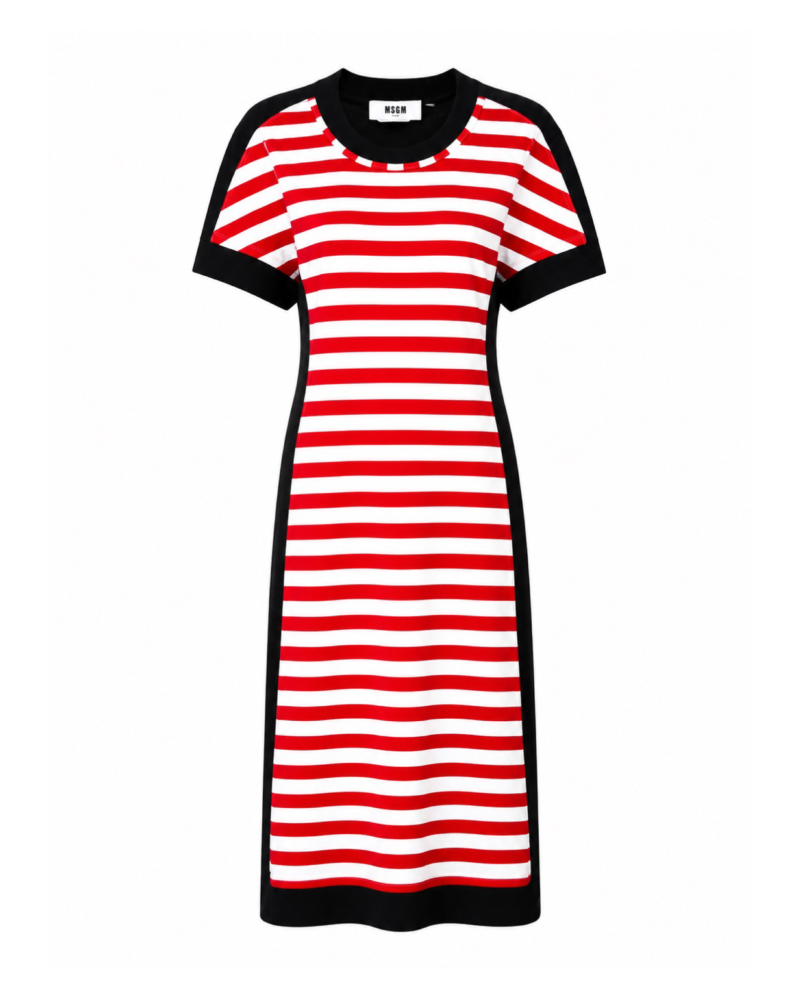 Red Striped Layered Dress