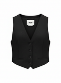 Black Viscose-Blend Vest