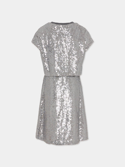 Silver Sequins Dress