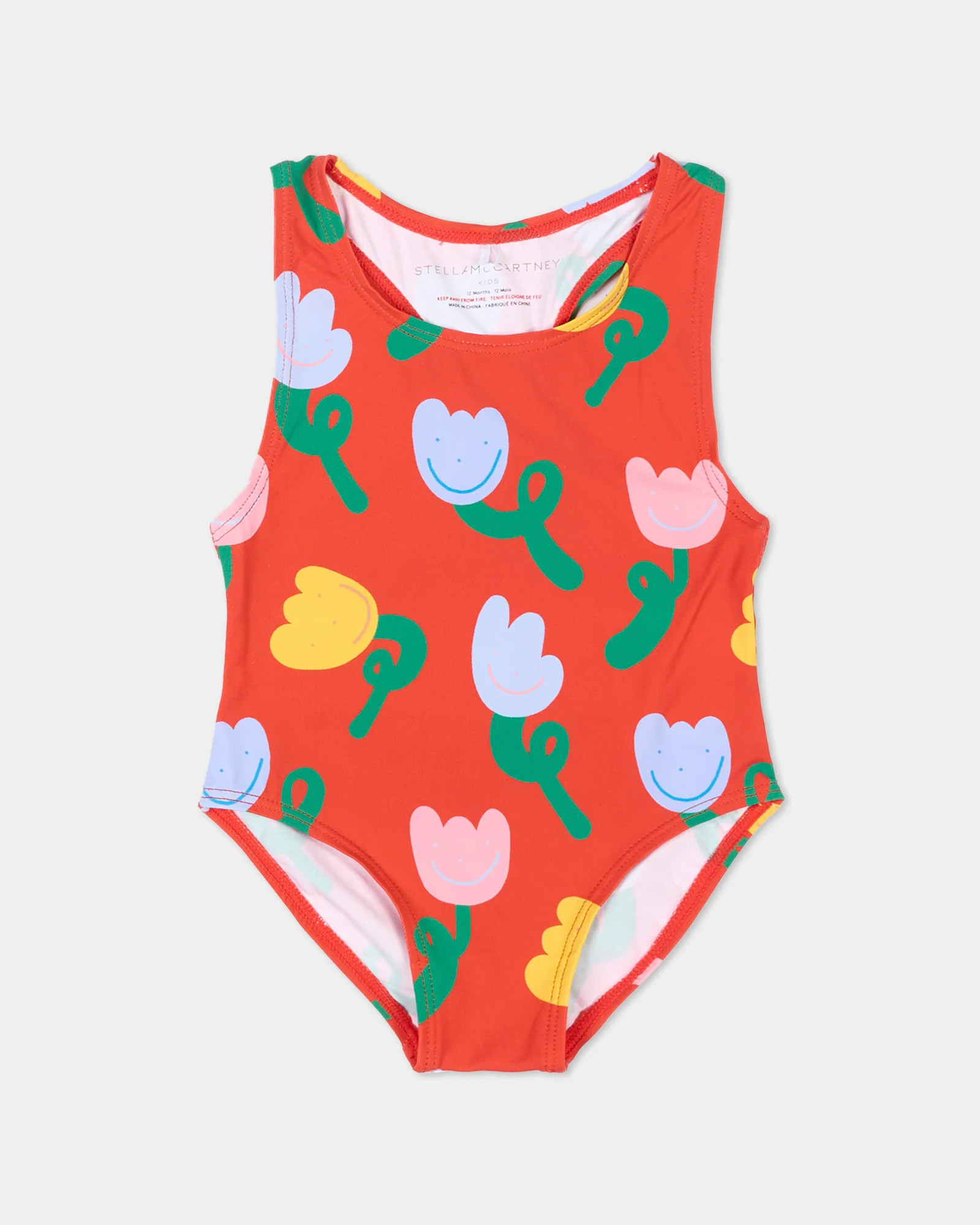 Baby Girl Tulips Print Swimsuit