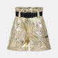Gold Paperbag Shorts with Belt