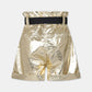 Gold Paperbag Shorts with Belt