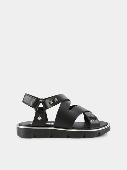 Black Sandals With Studs