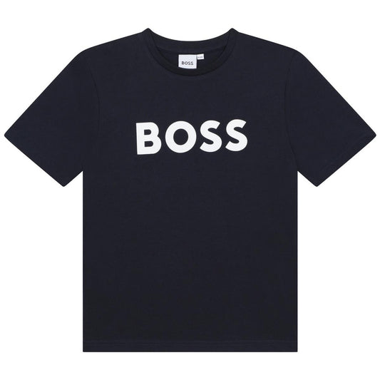 Boys Dark Blue Logo T-Shirt