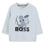 Pale Blue Long Sleeve Logo T-Shirt