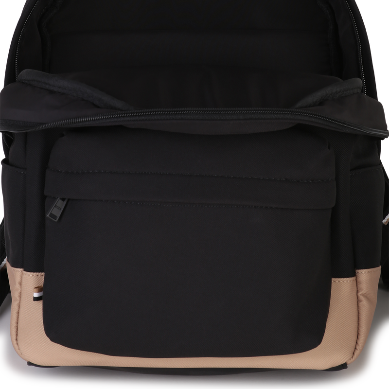 Black And Beige Backpack