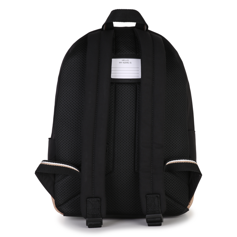 Black And Beige Backpack