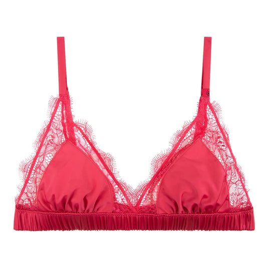 Delicate Triangle Bralette Hot Pink