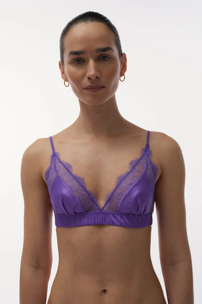 Love Lace Purple Triangle Bralette