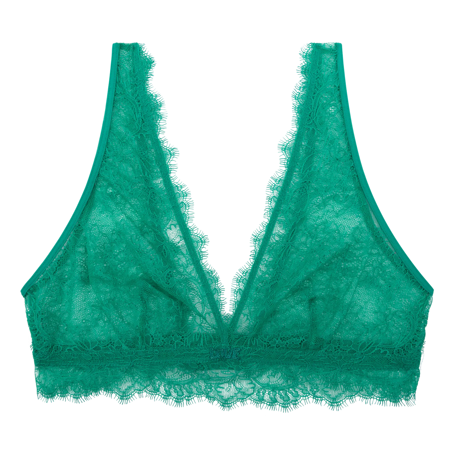 Cherie Green Elegant Lace Bralette