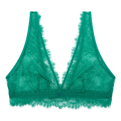 Cherie Green Elegant Lace Bralette