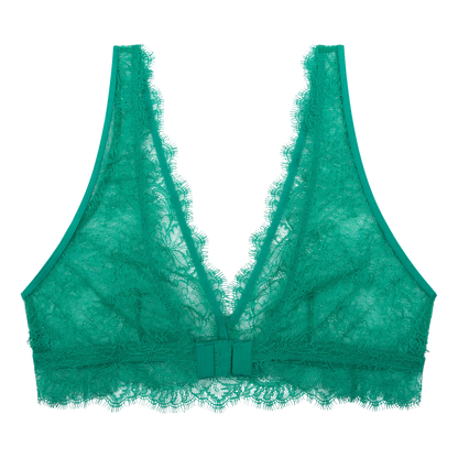 Cherie Green Elegant Lace Bralette