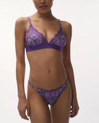 Love Lace Purple Delicate Triangle Bralette