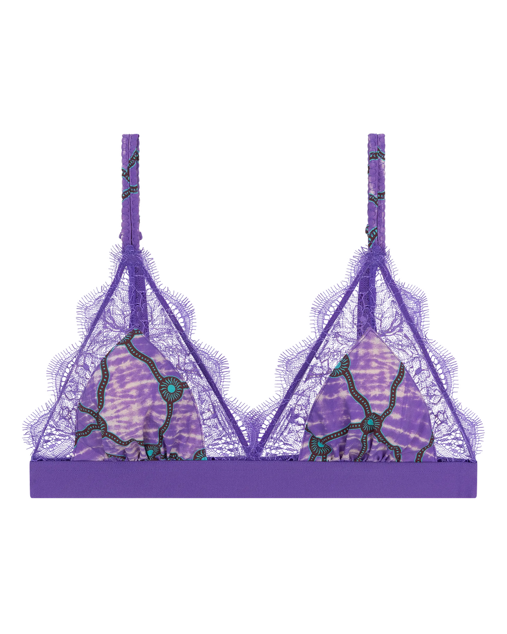 Love Lace Purple Delicate Triangle Bralette