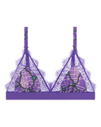 Love Lace Purple Delicate Triangle Bralette