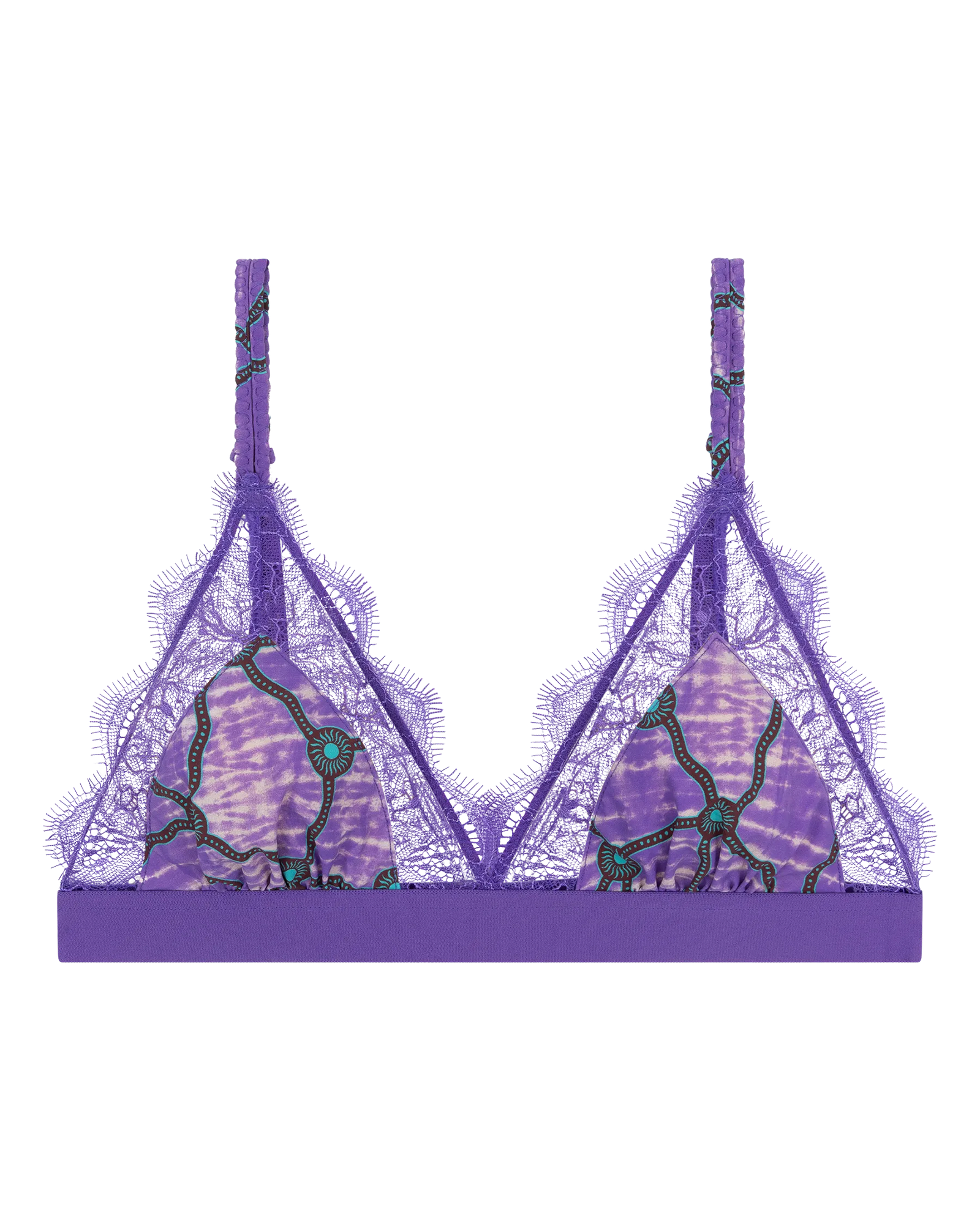 Love Lace Purple Delicate Triangle Bralette