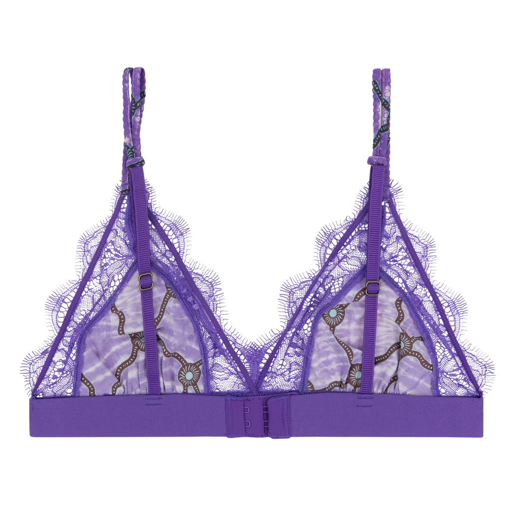 Love Lace Purple Delicate Triangle Bralette