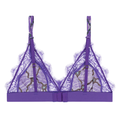 Love Lace Purple Delicate Triangle Bralette