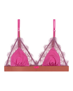 Love Lace Pink Triangle Bralette