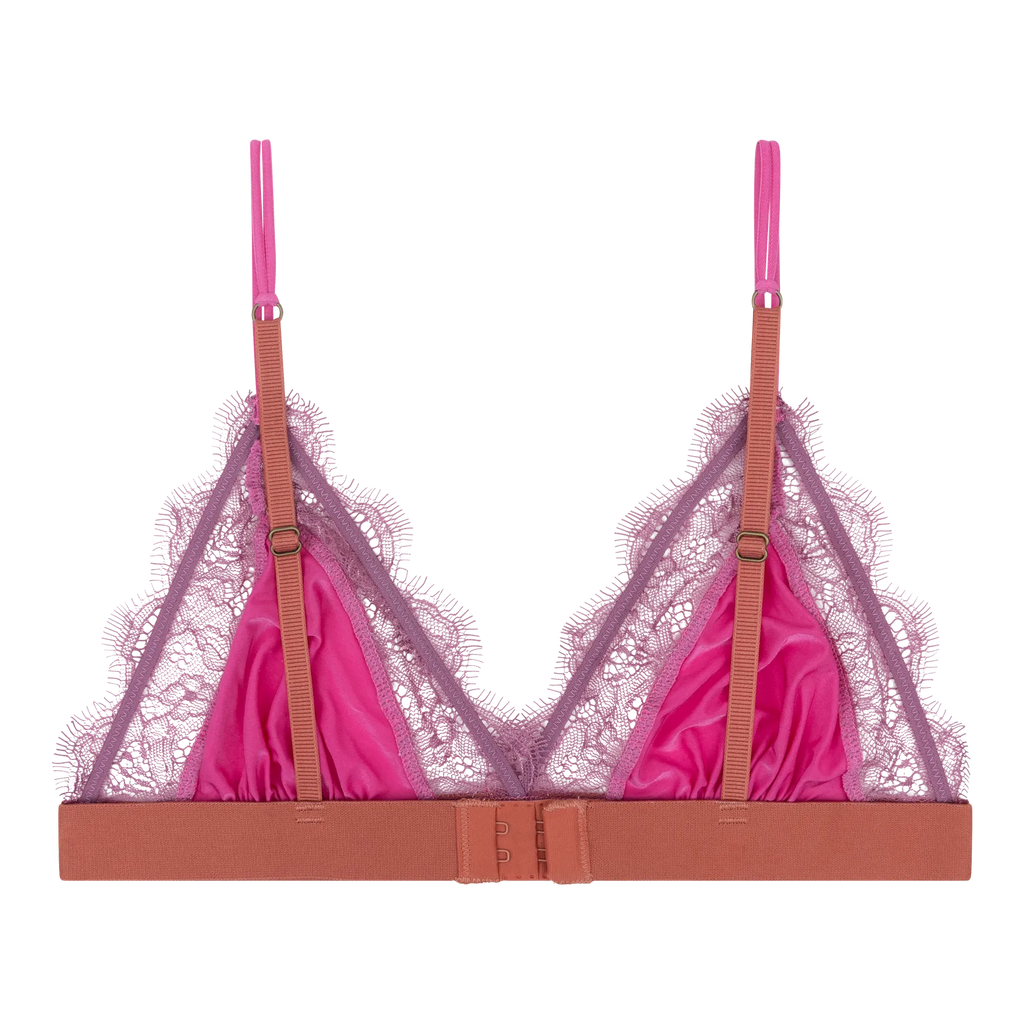 Love Lace Pink Triangle Bralette