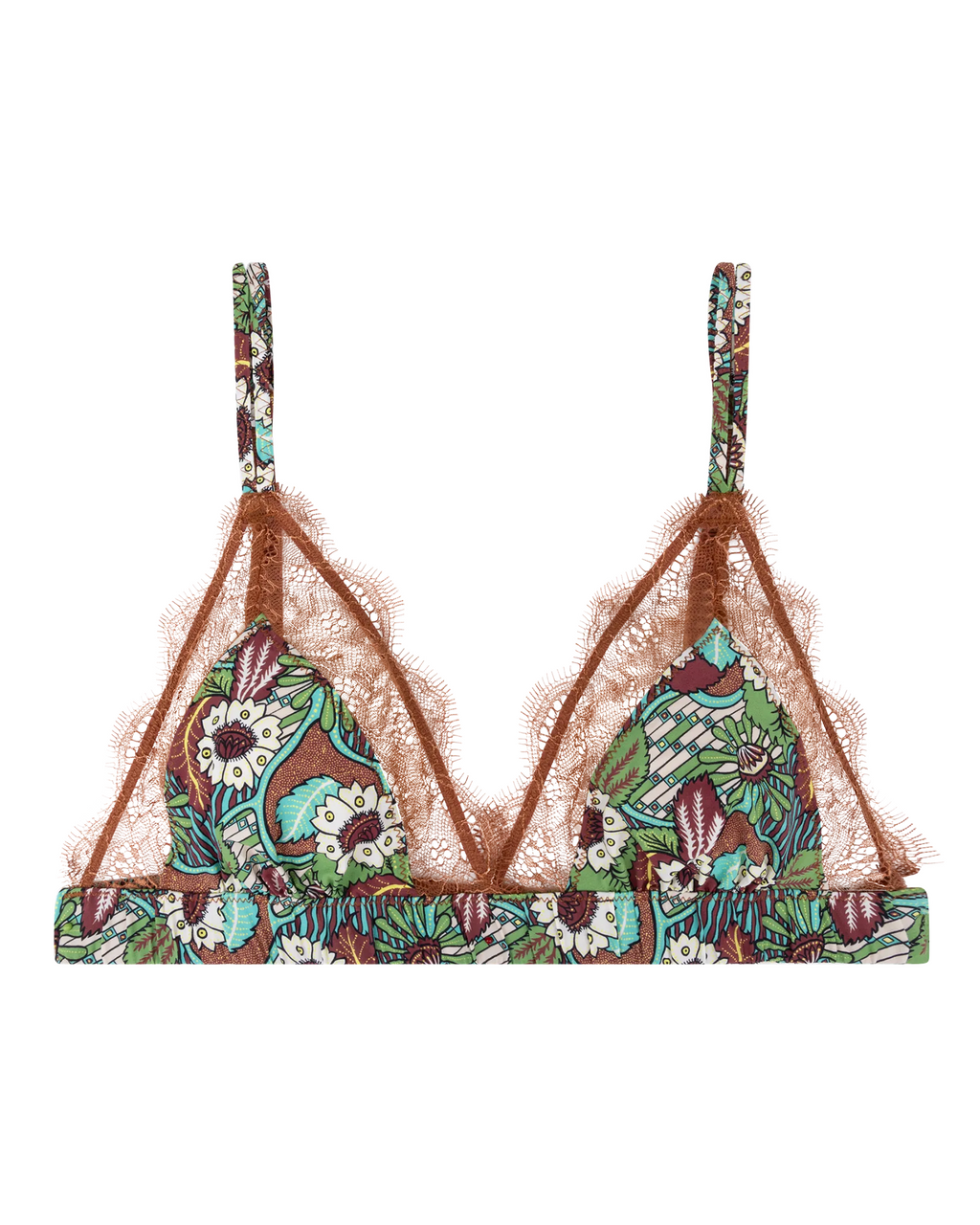 Love Lace Floral Print Bralette