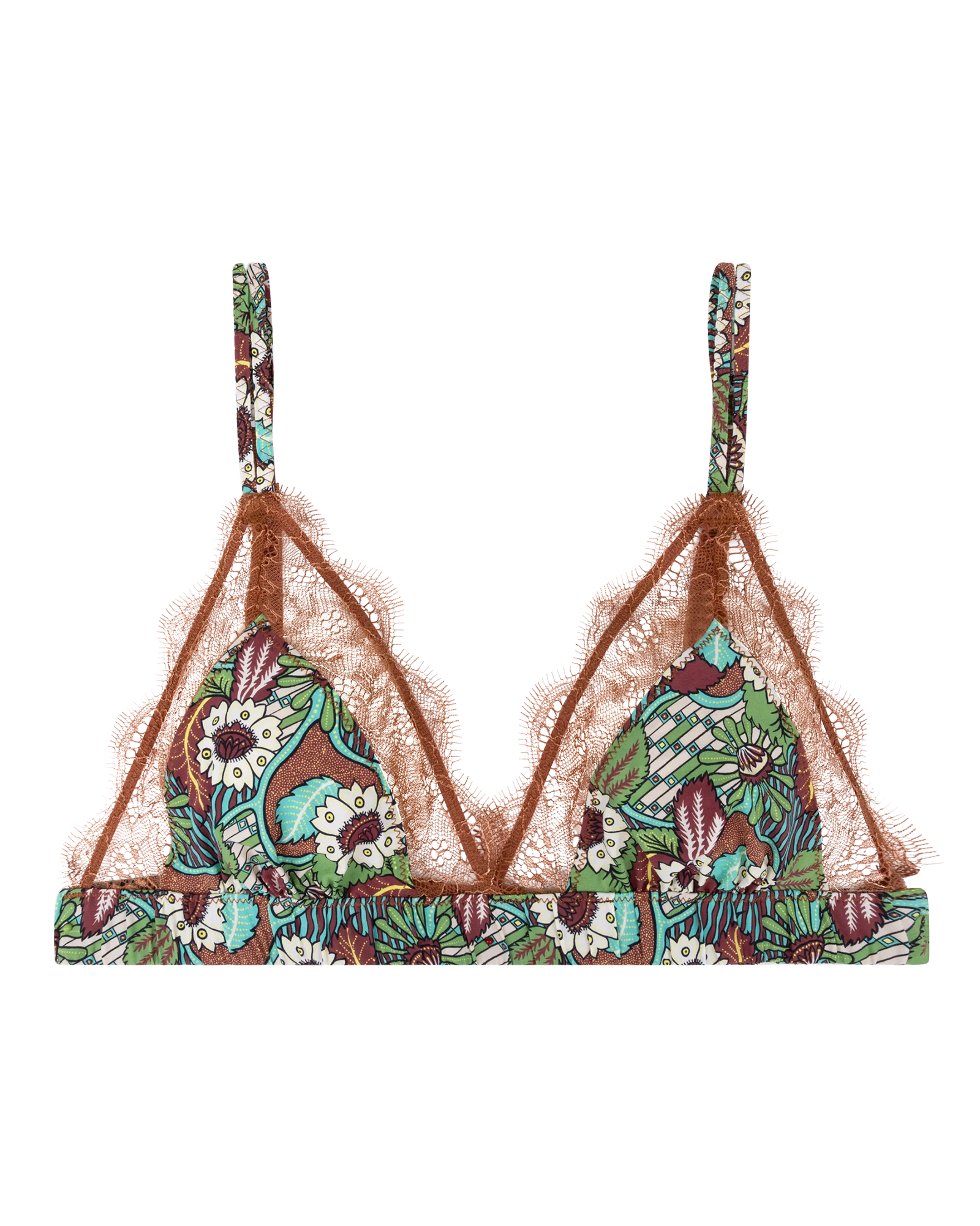 Love Lace Floral Print Bralette