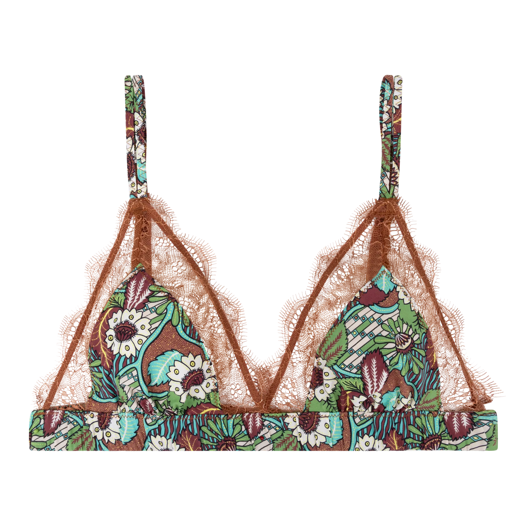 Love Lace Floral Print Bralette