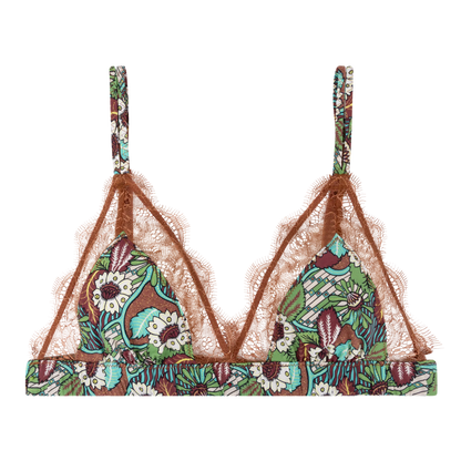 Love Lace Floral Print Bralette