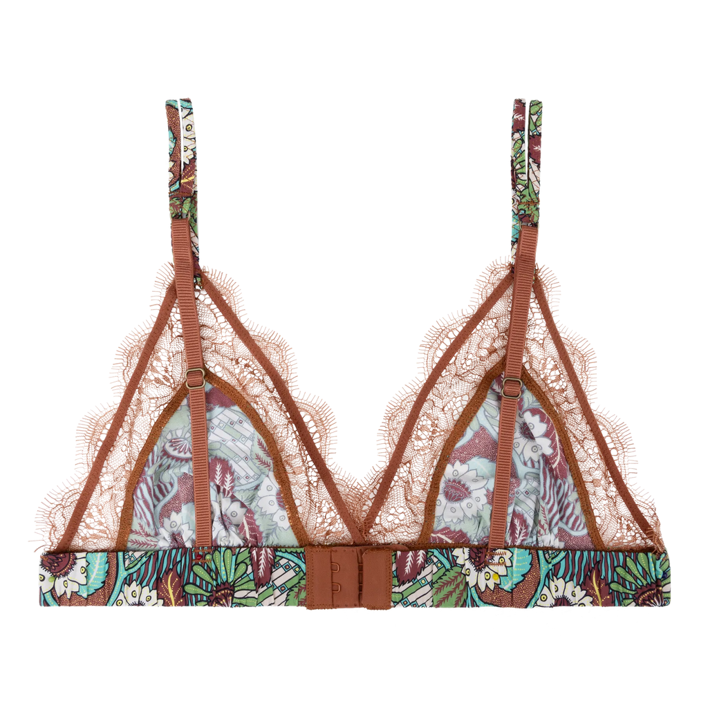 Love Lace Floral Print Bralette