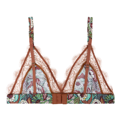 Love Lace Floral Print Bralette