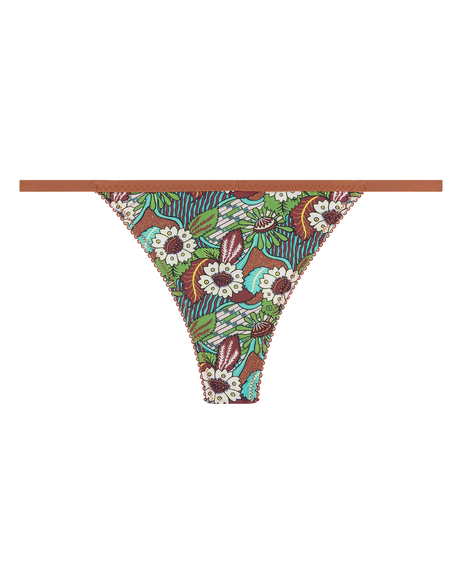 Roomservice Floral Print String Briefs